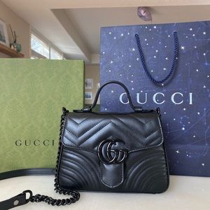 SOLD Gucci GG Marmont mini top handle bag